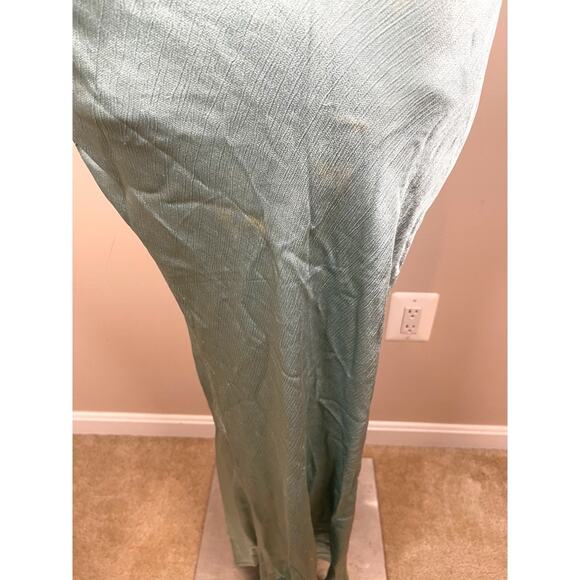 Bec + Bridge Malia Cross Back Cowl Neck Seafoam Green Maxi Dress Size 6 - Picture 5 of 10